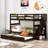 Twin-Over-Twin Pinewood Bunk Bed with Stair Storage No Box Spring Needed Espresso for Bedroom Dorm Adults-1785169508