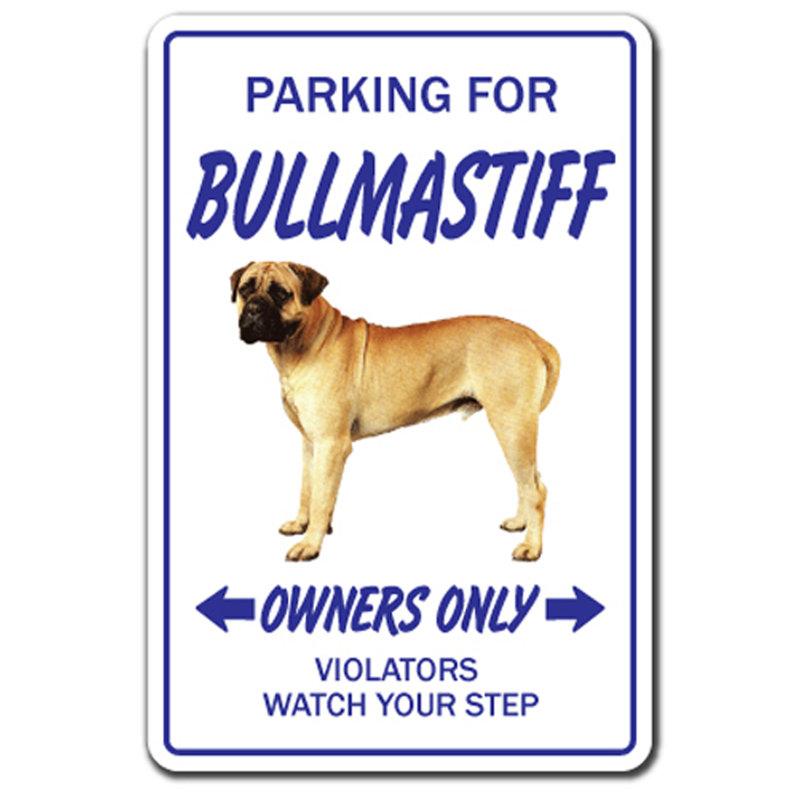 Enseigne rustique Aubepine Beware Beware of Bull Mastiff, H 8 po x l 12 po x P 0,1 po