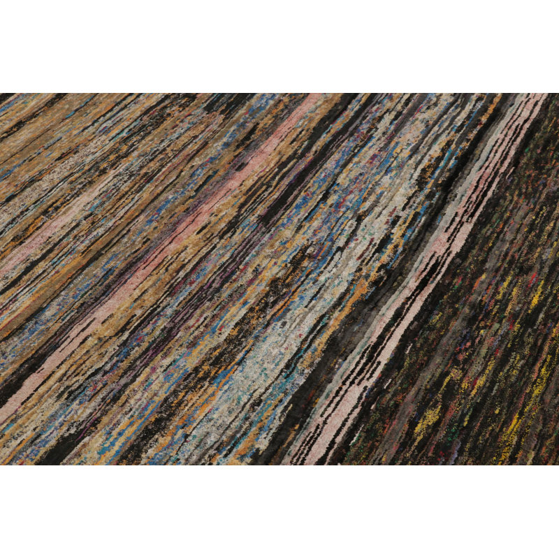 Textural Handmade Kilim Silk Area Rug