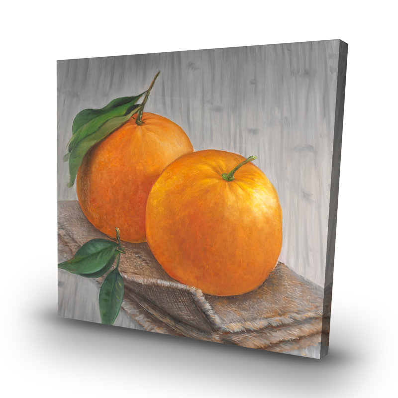 Two oranges - 32"x32" art on canvas