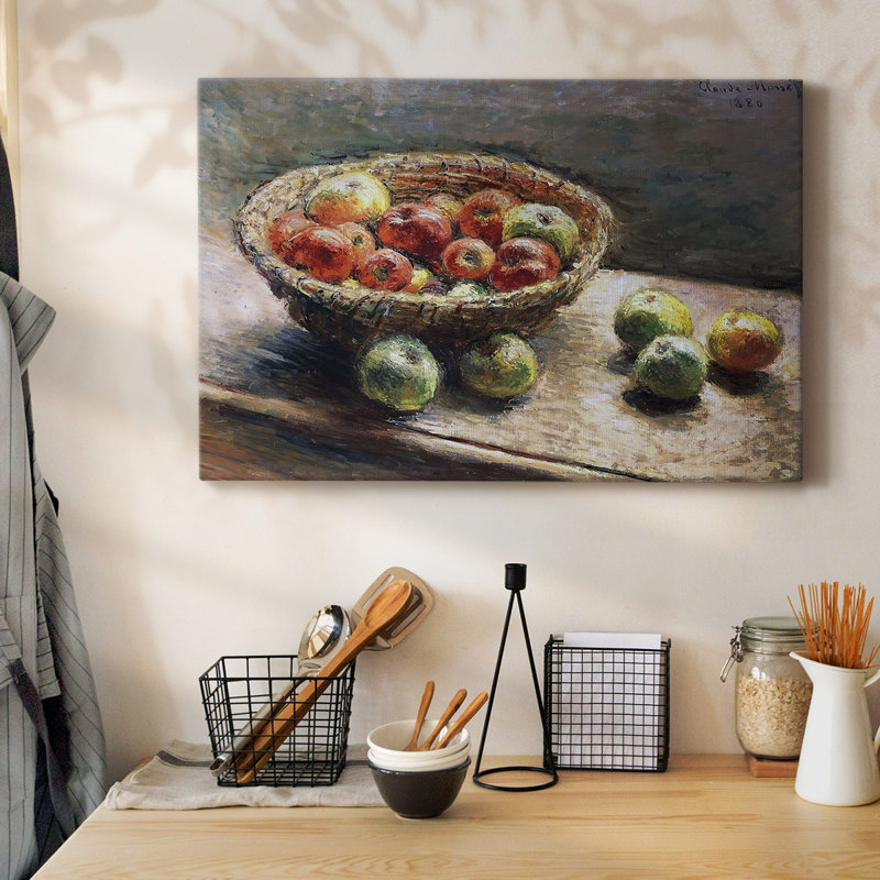 The Plate with Apples, 1880-Gallery Wrapped Canvas, 12" H x 18" W