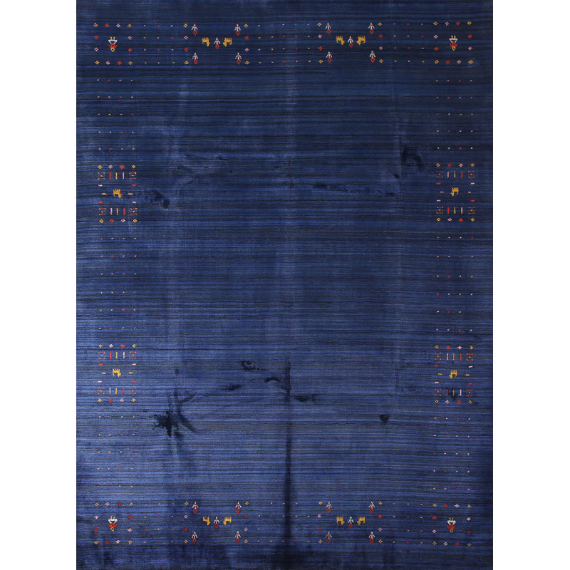 Tapis bleu Gabbeh 8 x 10