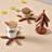 Wooden Trivets for Hot Dishes Walnut Tree Table Mat Set Set of 4 Natural Foldable Wooden Tree Trivet
