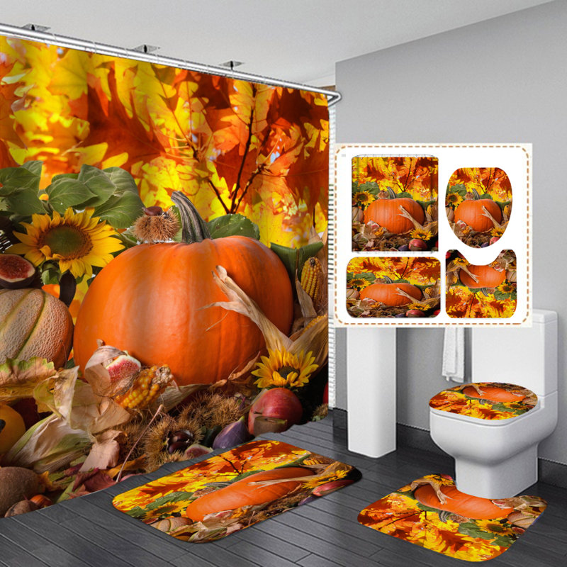 Shower Curtain with Hooks Included