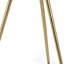Table-plateau 18 po en pierre et métal blanc et or