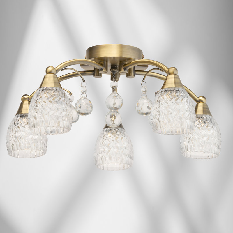 LISMORE 5 LIGHT CW CRYSTAL DROPLETS