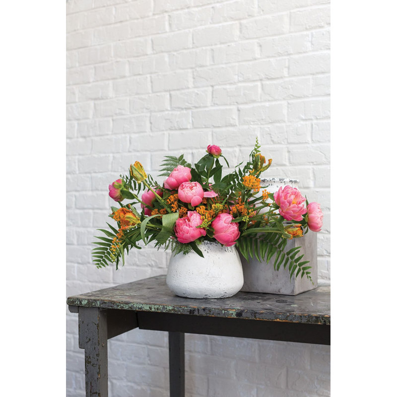 Gjelosh Ceramic Pot Planter, 6.25" H x 8.5" W x 8.5" D
