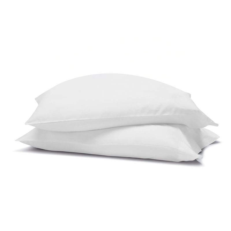 Carmen 100% Cotton Vintage Wash Boho Solid Lightweight Percale Pillowcases, King Pillowcases, White