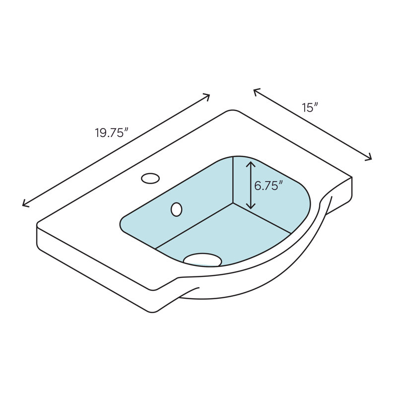 Lavabo de salle de bain mural en porcelaine vitrifiée compacte avec trop-plein Compact 500, Simple