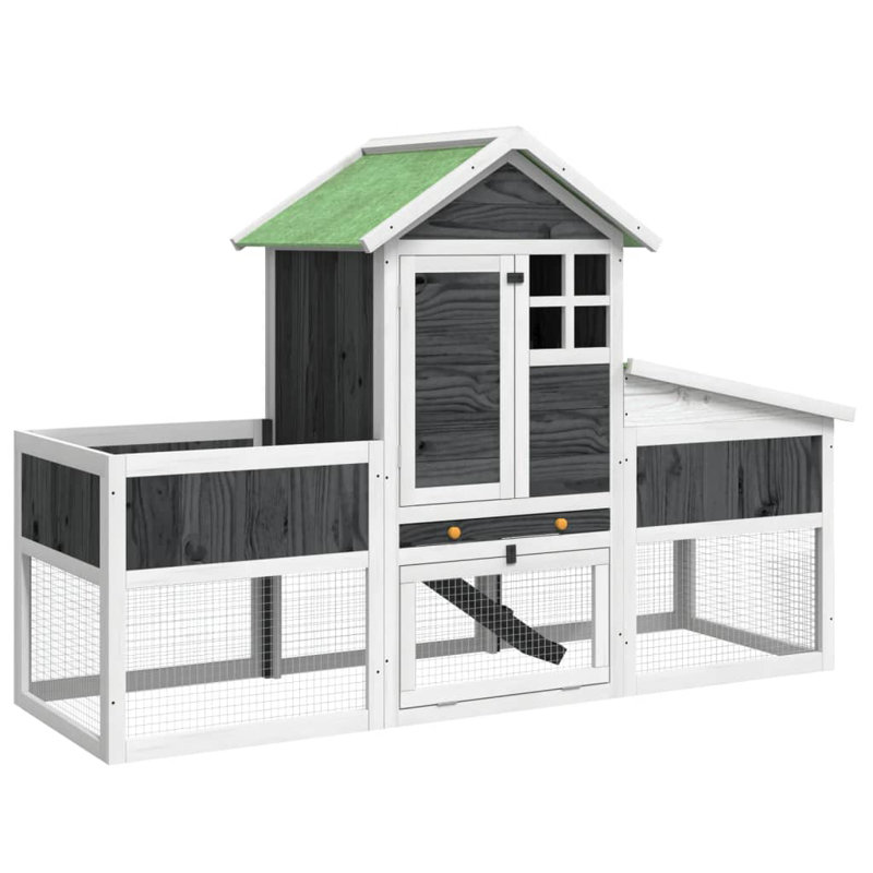 Lakeville Rabbit Hutch, Grey/White/Green