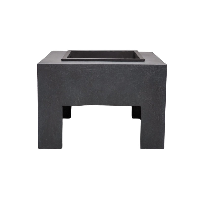 Square Polyresin Wood Burning Fire Pit