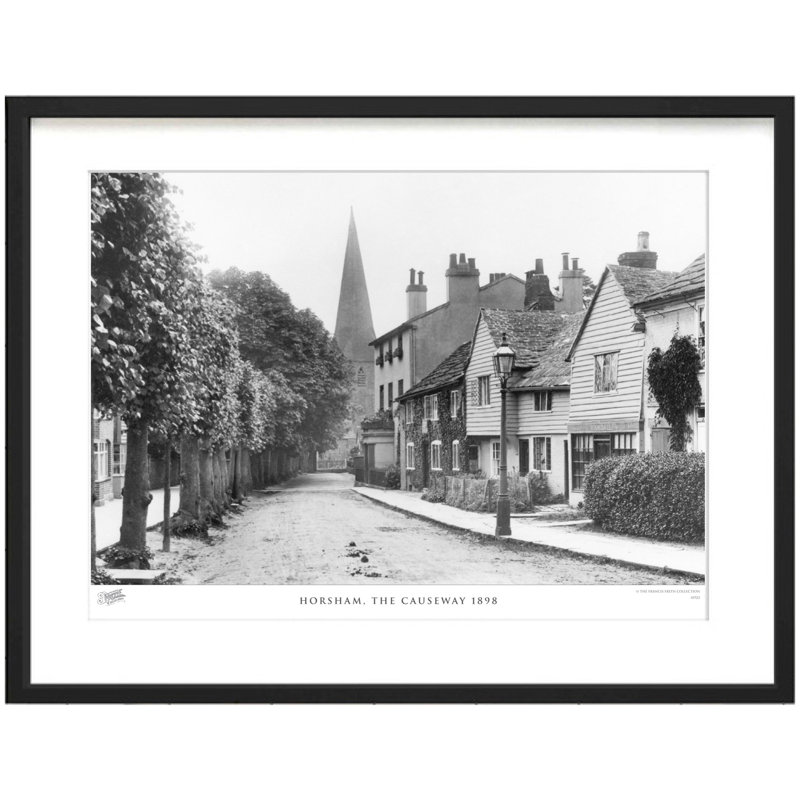Horsham, The Causeway 1898 by Francis Frith - Single Picture Frame Print, 40cm H x 50cm W x 2.3cm D