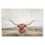 Plaque murale «Longhorn Portrait Open Meadow» par Sissi et Seb-984609711