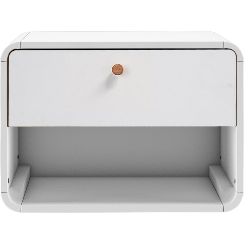 Camryn 51cm W Manufactured Wood Bedside Table, White