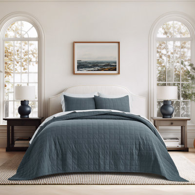 100% Cotton Box Stitch Quilt Set