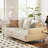 Arenzville 82.67" Modern Soft Cushion Fabric Sofa With Throw Pillows