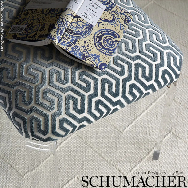 Tissu en velours Ming Fret, Minéral