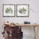 Ensemble de toile flottante encadrée Mute Watercolor Flower Tub 2 PC par Nan