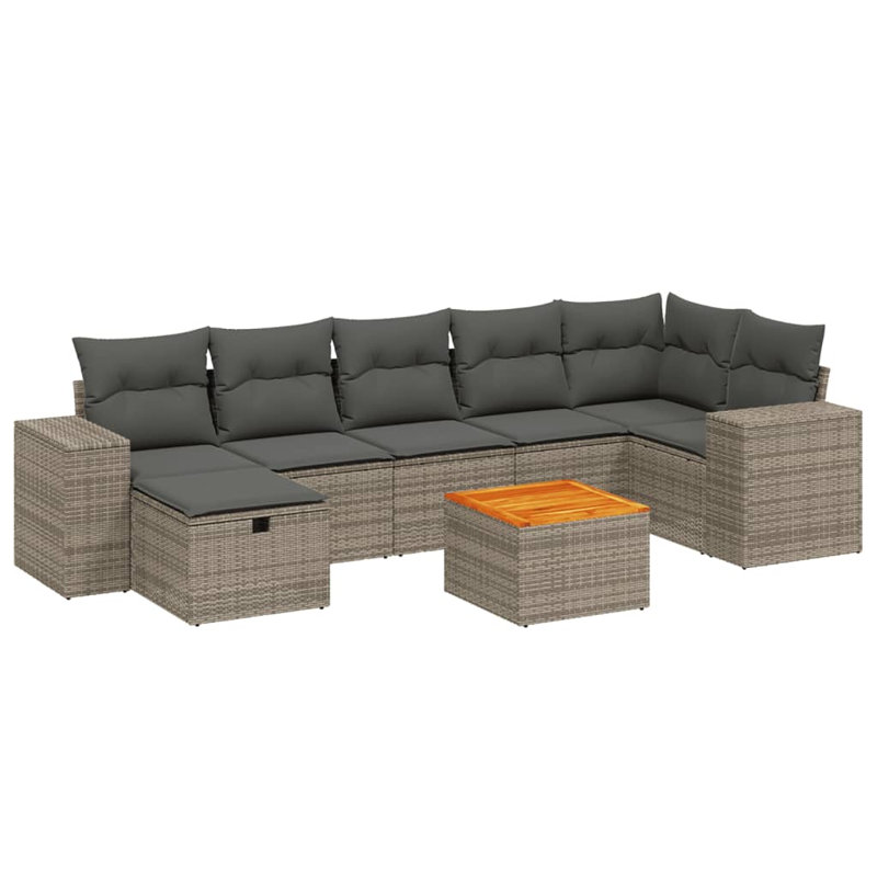 Ensemble de canapé de jardin Vidaxl, Gris