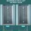Porte de douche l 30 po x H 72 po, conception pliable - verre trempé, espace, sortie élément pliable réglable