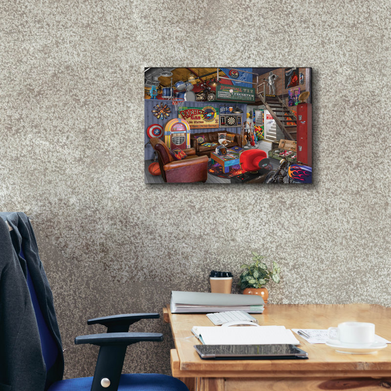 «The Hangout» par Bigelow, illustrations sur toile, H 20 po x l 24 po x P 0,75 po