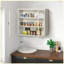  Armoire murale moderne 27,56 po à deux portes avec trois niveaux de rangement avec motif tissé caractéristique-363561232