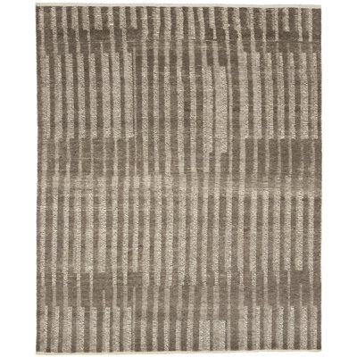 Brown Modern 8X10 Oriental Area Rug