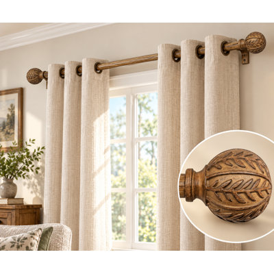 Wood Curtain Rods for Windows
