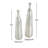 Ingetrud Aluminum Metal Decorative Silver Vase with Wavy Accents and Textured Ridges Set-2050494429