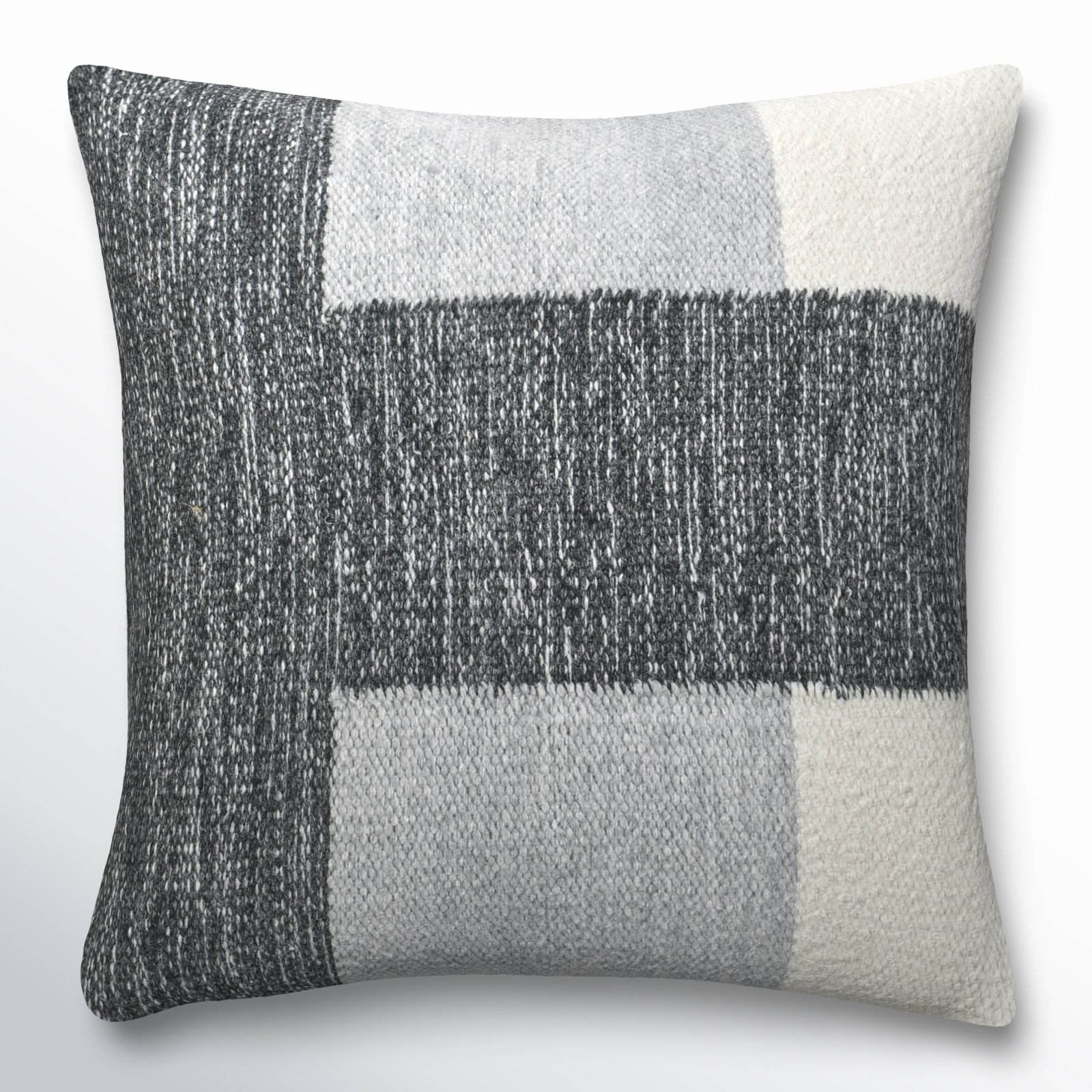 Throw Pillow, 22"H x 22"W, Charcoal, Square