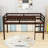 Twin Wood Low Loft Bed With Ladder-400432560