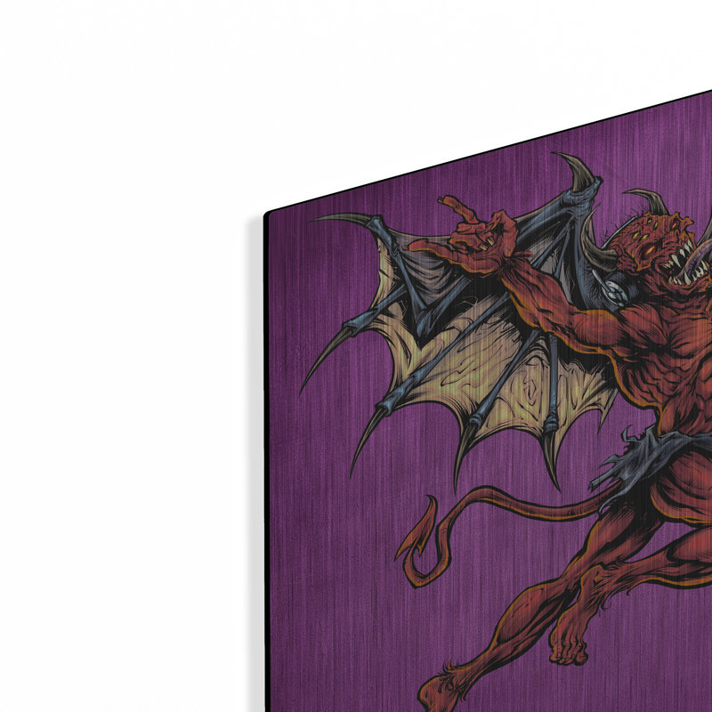 «Red Devil With Wings» par Flyland Designs, H 12 po x l 12 po