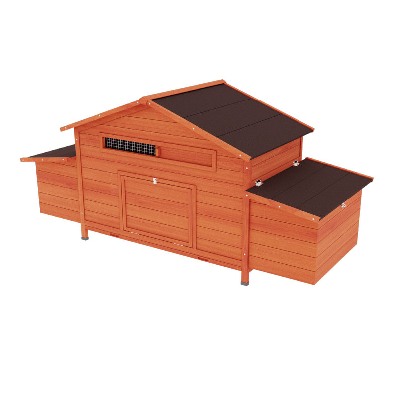 Large Wooden Chicken Coop With Nesting Boxes And Secure Predator Defence