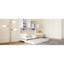 Lit de jour simple en bois avec lit gigogne et armoire, lit de construction stable - taille ferme en bois de couleur blanche élégante