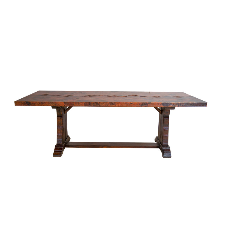 Volcanic Vein Copper Top Dining Table