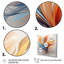 Fractale, plume bohémienne orange et turquoise - art mural plumes-295698382-295698372
