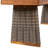 Outdoor Acacia Wood Bench(Set Of 2),Teak Finish+ Grey Wicker-3341552