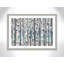 «Addieville Birch Trees Grey», reproduction encadrée