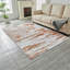 Tapis gris doux à motif abstrait rouille et lavable à la machine-1147451623