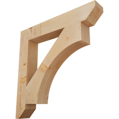 5 1/2"W x 40"D x 40"H Westlake Slat Smooth Bracket, Douglas Fir
