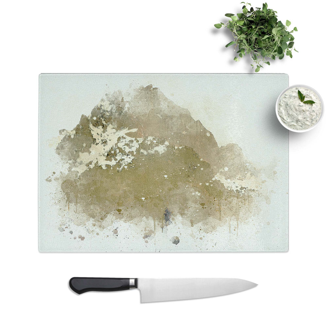 Tempered Glass Mountain Chopping Board