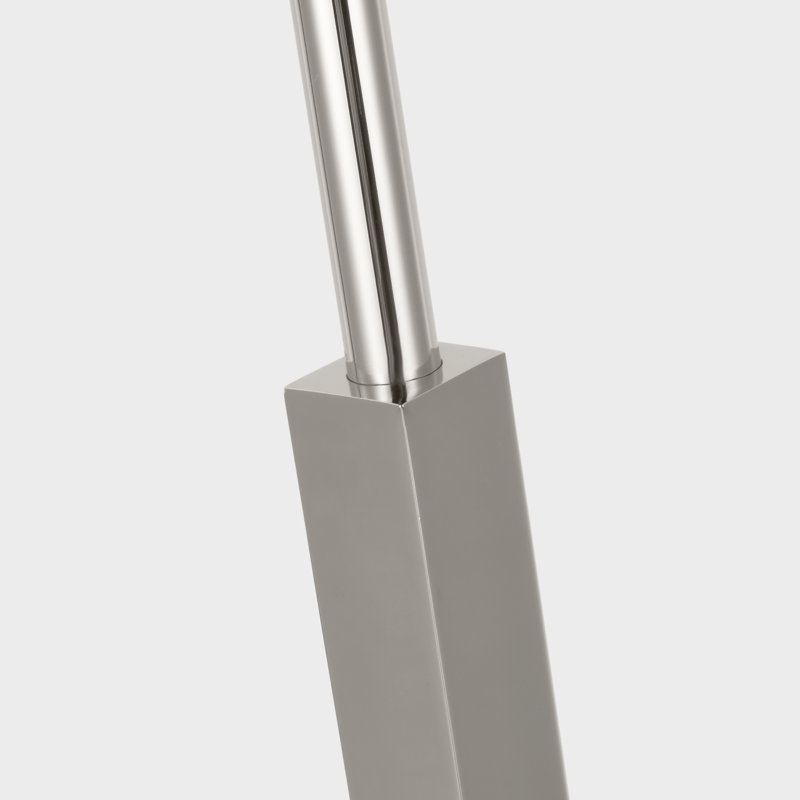 J. Randall Powers Hackney Floor Lamp, Polished Nickel, Linen