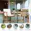 Set Of 2 Outdoor Bar Stools Chair With Backrest Arm And Webbing Seat