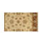 Hand-Knotted High-Quality Cream and Rust Area Rug