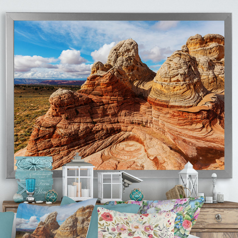 " Vermilion Cliffs National Landscape ", Silver Picture Framed, 34" H x 44" W x 1.5" D