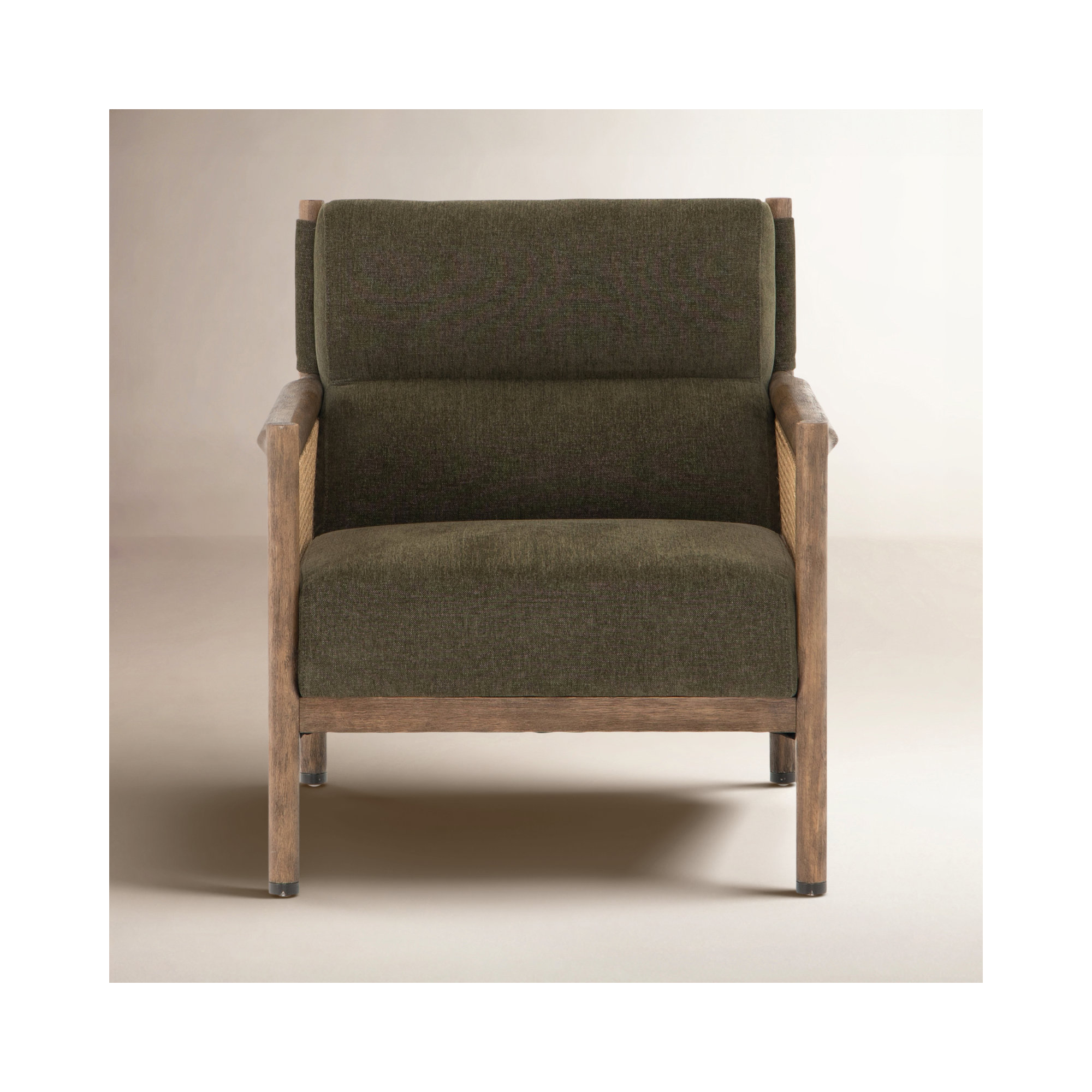 Paralimni Upholstered Armchair, Olive 100% Polyester