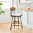 Putney Swivel Upholstered Counter Stool with Iron Frame-1190474176