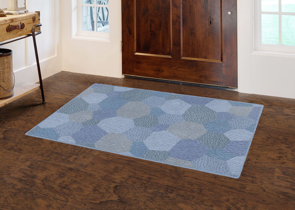 Ebern Designs Jiminez Blue Area Rug | Wayfair