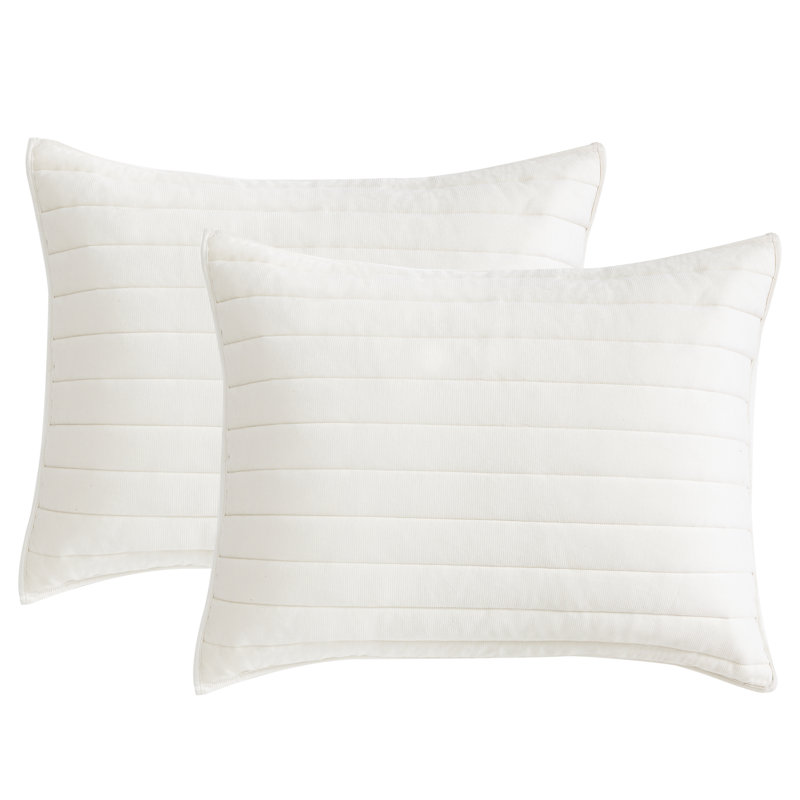Ensemble de courtepointe en microfibre Valletta, Crème, Courtepointe pour lit simple + 1 taie décorative