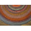 Antique Braided American Usa Geometric Medallion Flat Weave Rug